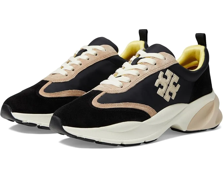 Кроссовки Tory Burch Good Luck Trainer с анатомической подошвой и логотипом Double T