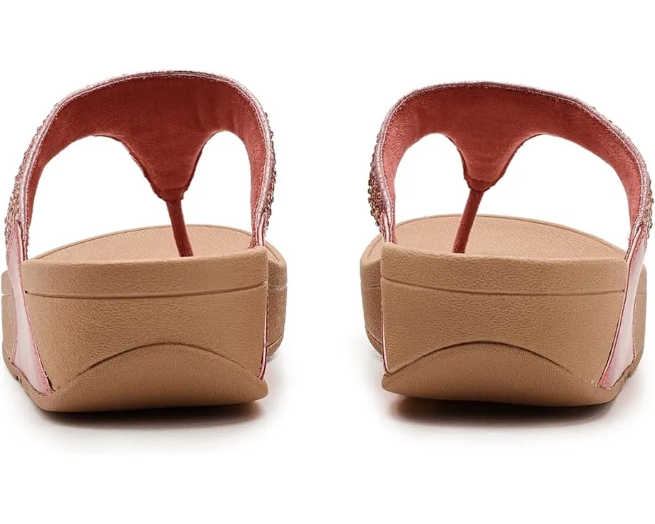 Сандалии FitFlop Lulu Crystal-mix с металлизированным верхом и перемычкой между пальцев
