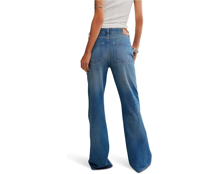 Free People West Coast Relaxed Jean расслабленные джинсы с прямой штаниной