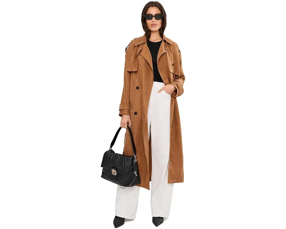 Тренч AllSaints Linnie с поясом и отложным воротником из лиоцелла