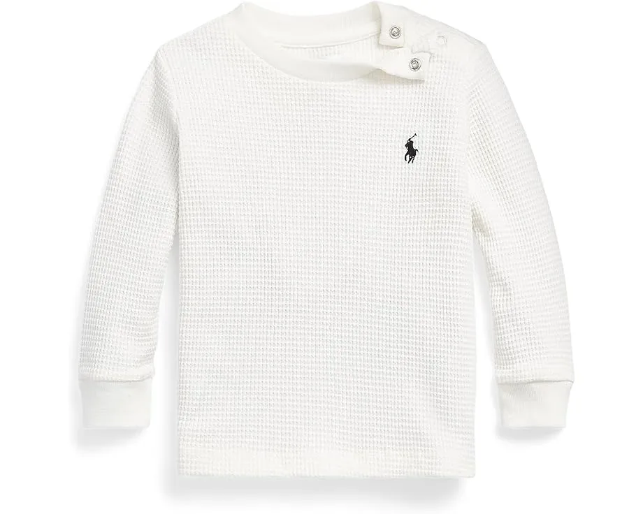 Детская водолазка Polo Ralph Lauren с длинным рукавом из вафельной ткани