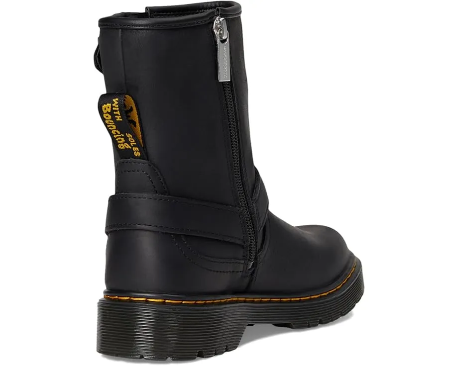 Ботинки Dr. Martens Genaya для детей на подошве Bex с боковой молнией и упряжью