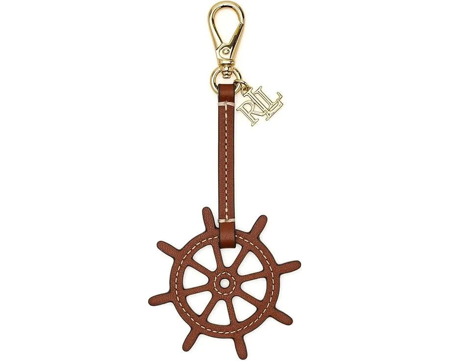 Кожаный шарм Lauren Ralph Lauren в виде штурвала с логотипом