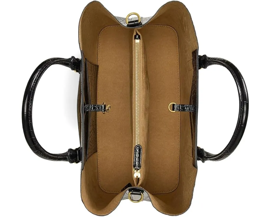 Сумка-сатчел Lauren Ralph Lauren Embossed Leather Large Marcy из тисненой кожи