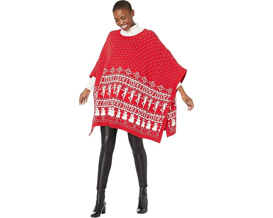 Пончо Whoopi с узором фейрил из хлопка и акрила