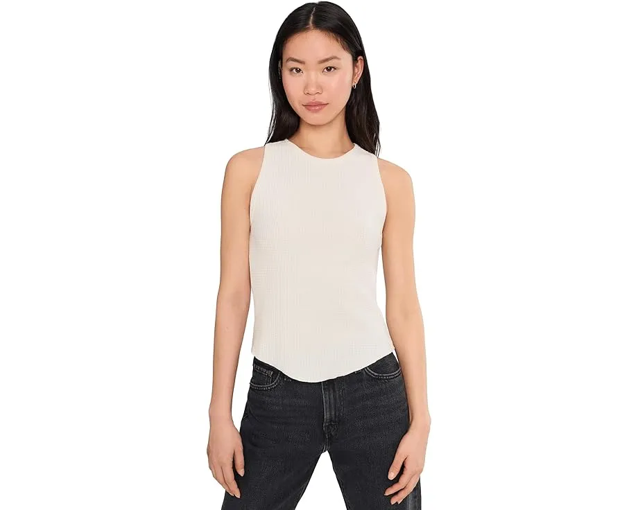 Майка Lilla P с подолом как у рубашки из текстурированной вафельной ткани