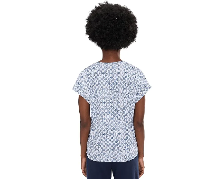 Футболка Tommy Bahama с V-образным вырезом и геометрическим принтом из тенселя