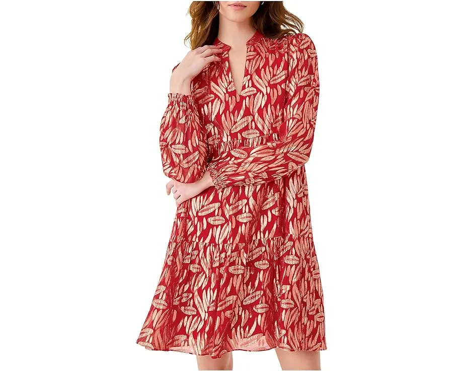 Шелковое платье Cornellia с ярусной юбкой и карманами Lilly Pulitzer