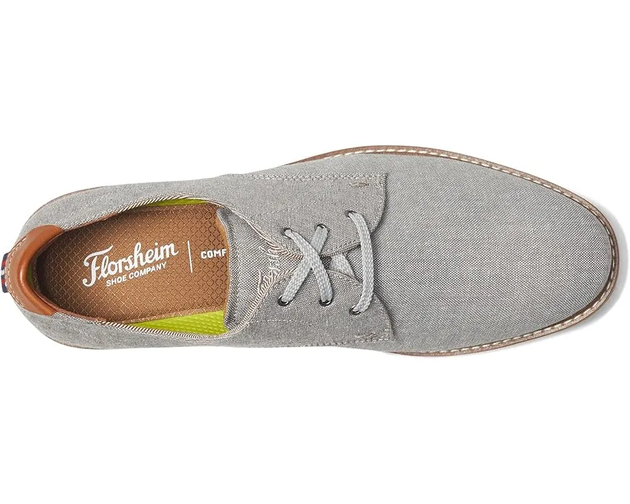 Оксфорды Florsheim Vibe Canvas Plain Toe из хлопка и кожи на клиновидной подошве