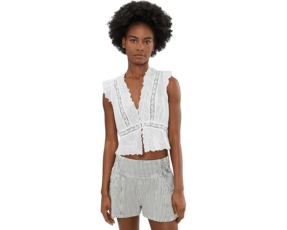 Топ Day Dreamer от Free People с вышивкой и расклешенным силуэтом
