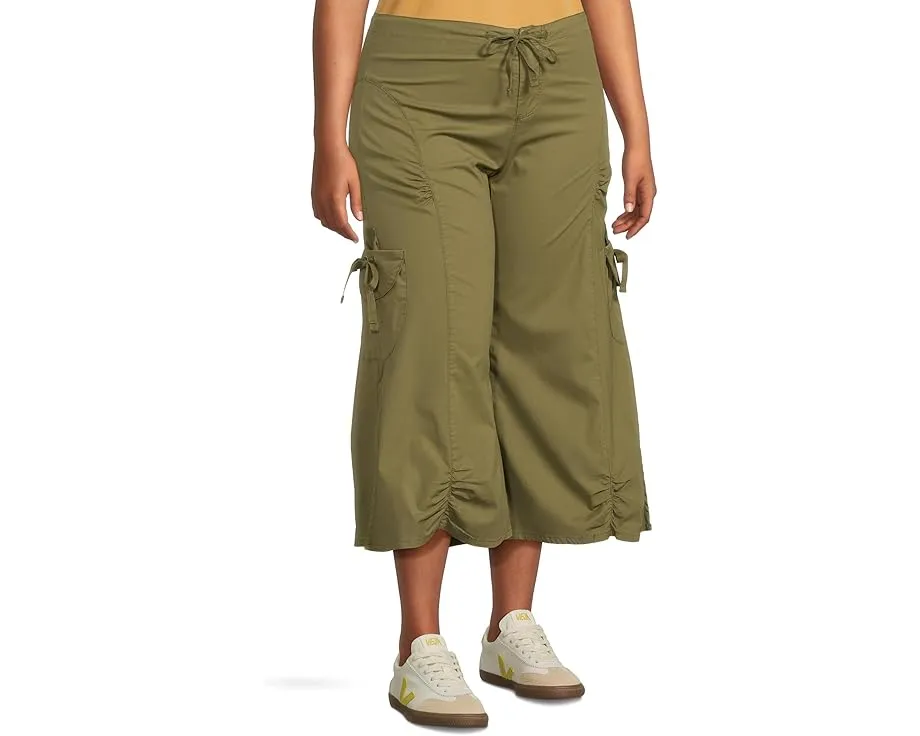 Широкие брюки Cargo Gaucho Crop с завязками и карманами XCVI