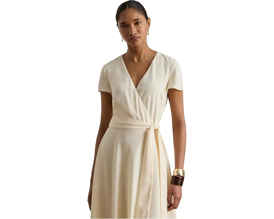 Платье Belted Georgette Surplice с запахом и поясом Lauren Ralph Lauren