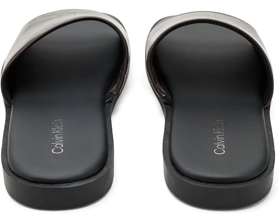 Сланцы Calvin Klein Edenn с логотипом CK и круглым открытым носком