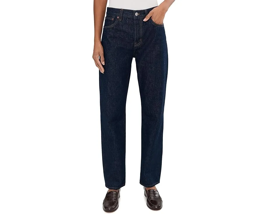 Джинсы Madewell Longline Straight с широкими штанинами и потертостями Rinse