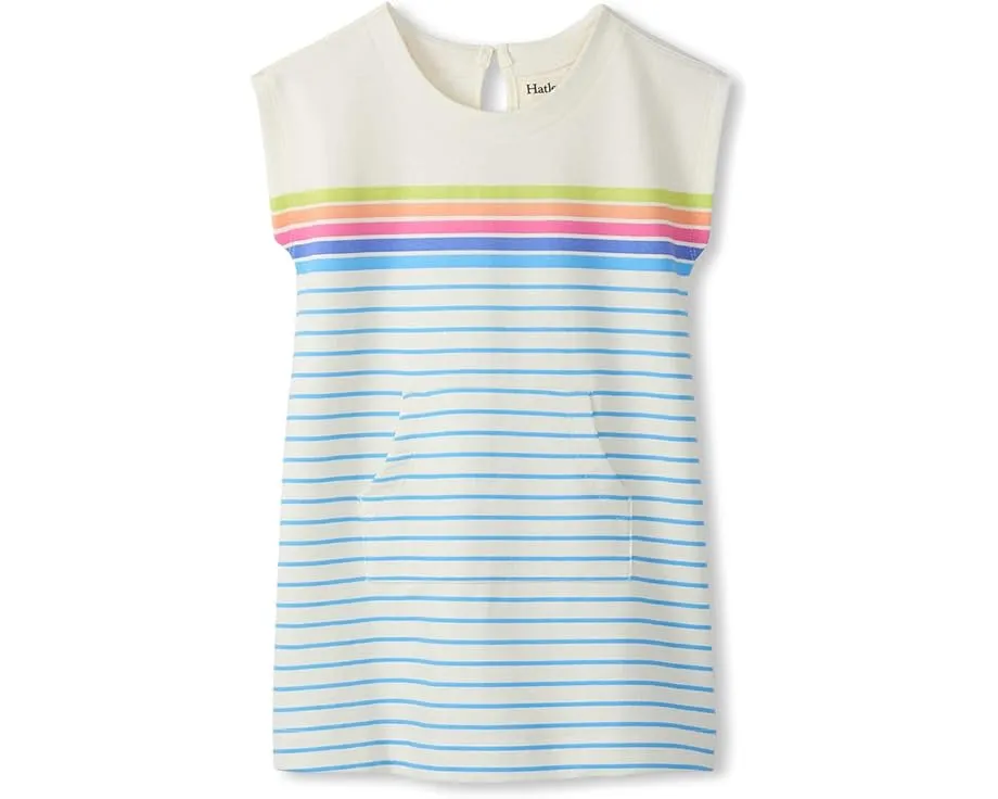 Детское платье Hatley Rainbow Stripe Slouchy с радужной полоской
