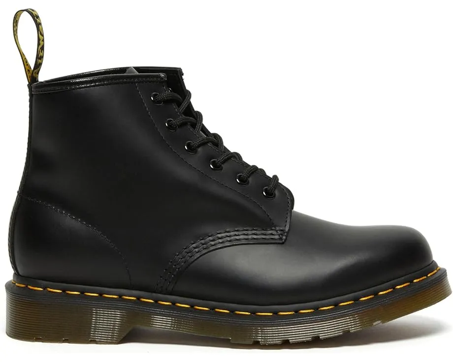 Ботинки Dr. Martens 101 Yellow Stitch с гладкой кожей и классической строчкой