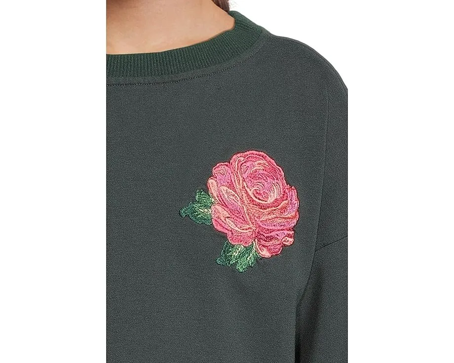 Кроп-толстовка Appaman Kids Lisa с вышитым цветком