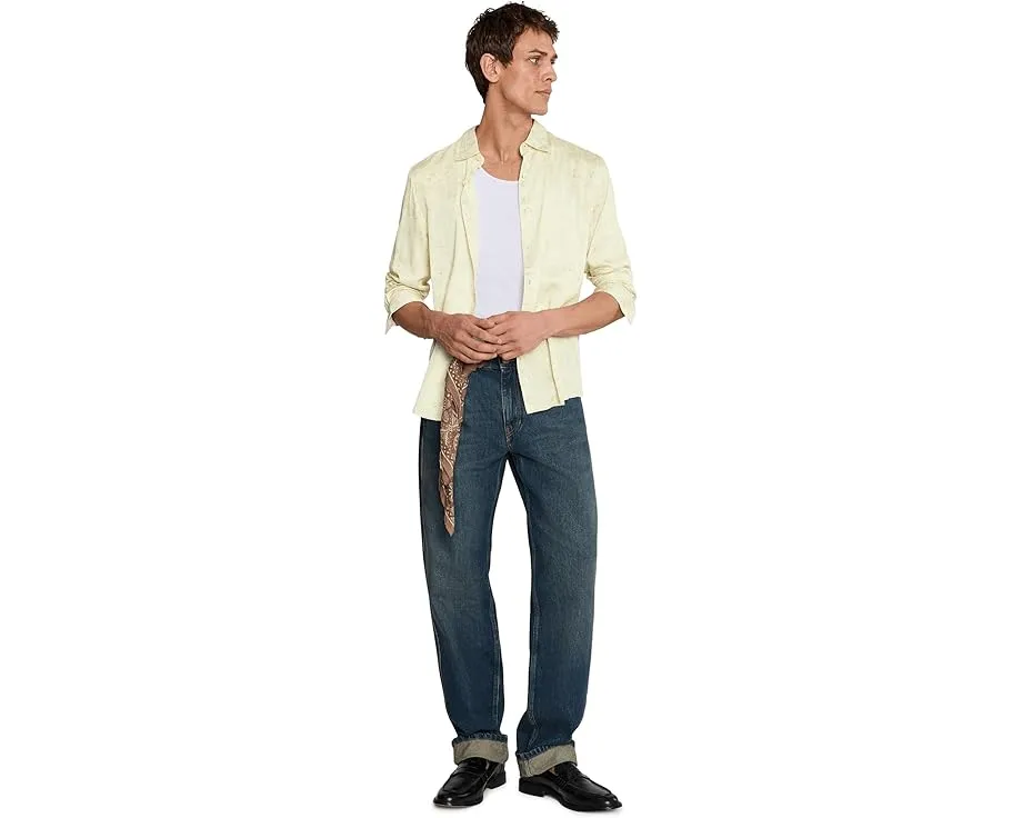 Рубашка John Varvatos Luca из модала с отложным воротником и длинными рукавами
