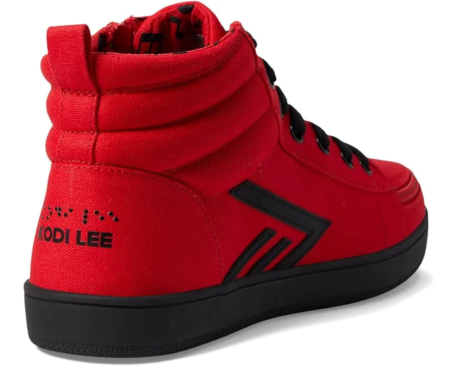 Высокие кроссовки BILLY CS High Top с молнией по периметру и шрифтом Брайля на подошве