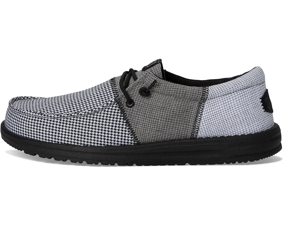 Слипоны Hey Dude Wally Tri Mix Craft с льняным верхом и круглым носком