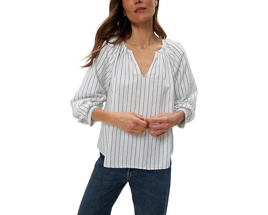 Топ Michael Stars Cleo с вырезом каре и рукавом три четверти