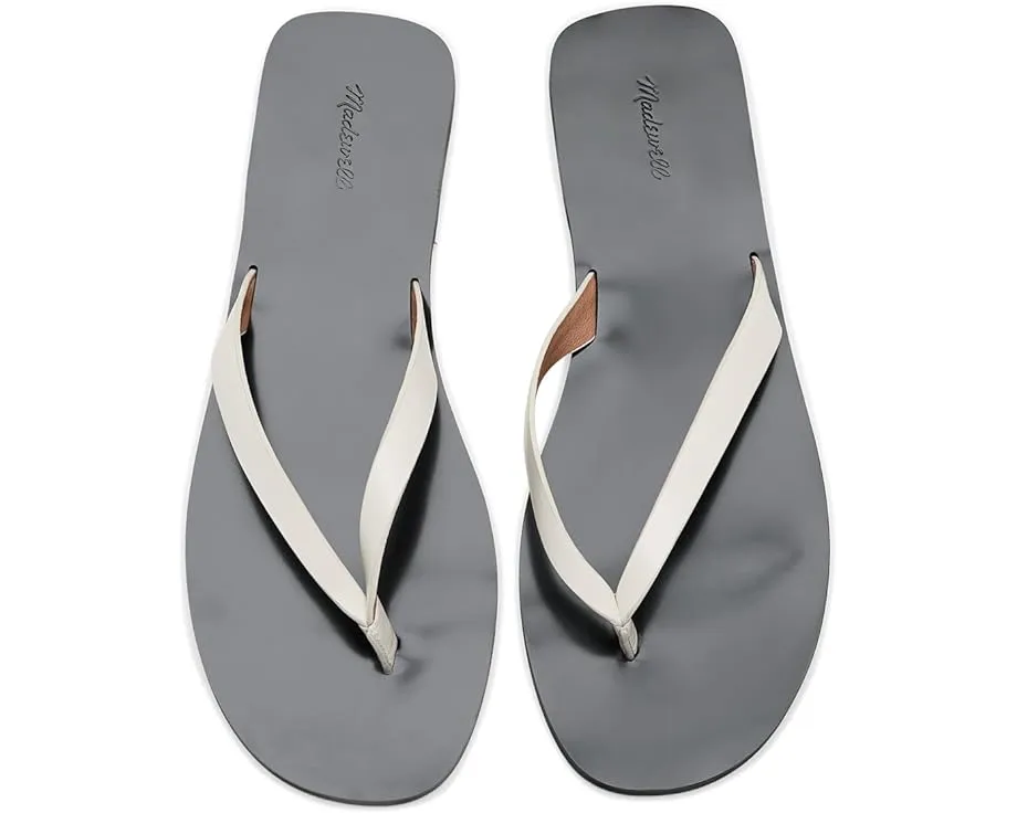 Сандалии Greene Thong Slide от Madewell с кожаным верхом и открытым носком
