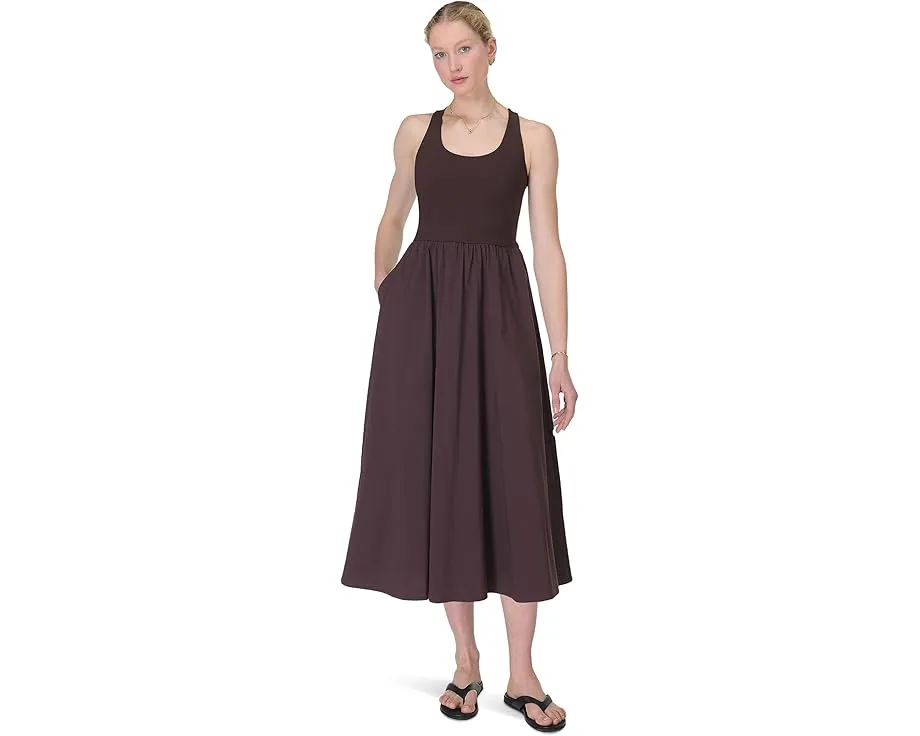 Платье миди Sweaty Betty Explorer Ribbed Racer с карманами