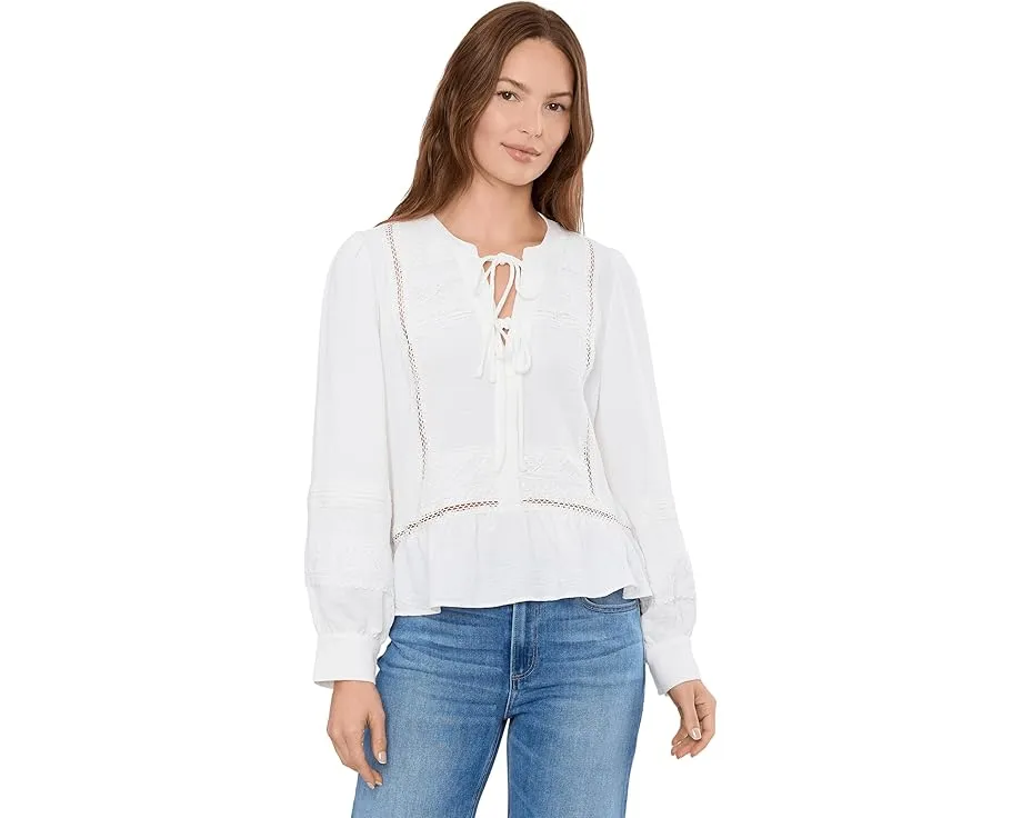 Топ с кружевной кокеткой и завязками спереди Vince Camuto