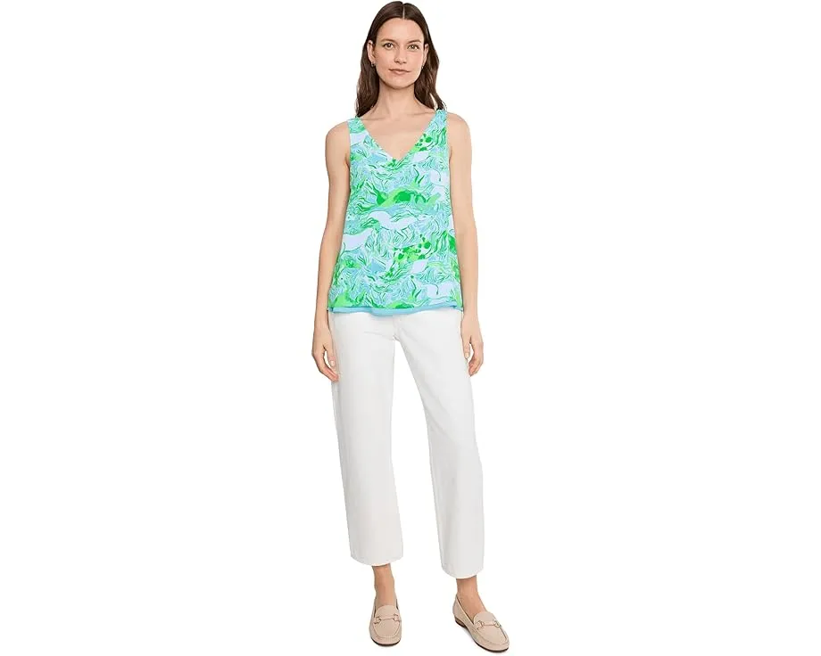 Топ Lilly Pulitzer Florin с прямым подолом и V-образным вырезом