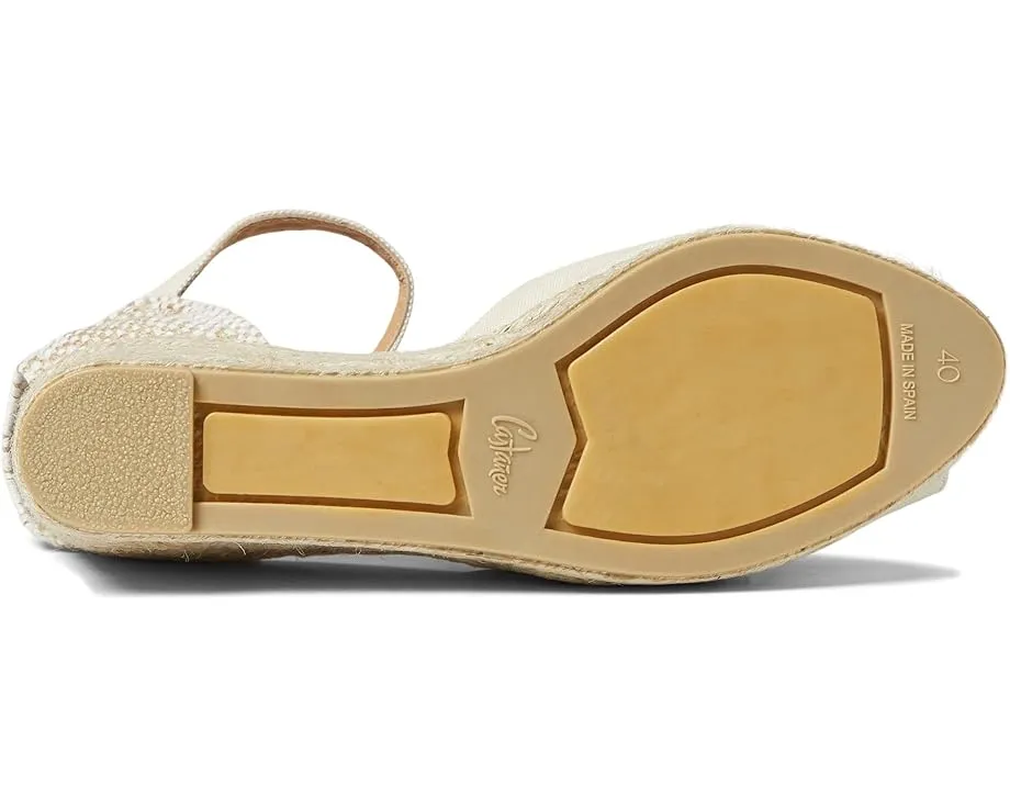 Босоножки Castaner Bianca на платформе 60 мм с клином из эспадрилий