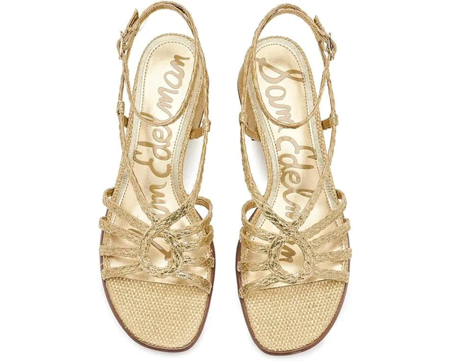 Сандалии Sam Edelman Fletcher на каблуке из рафии