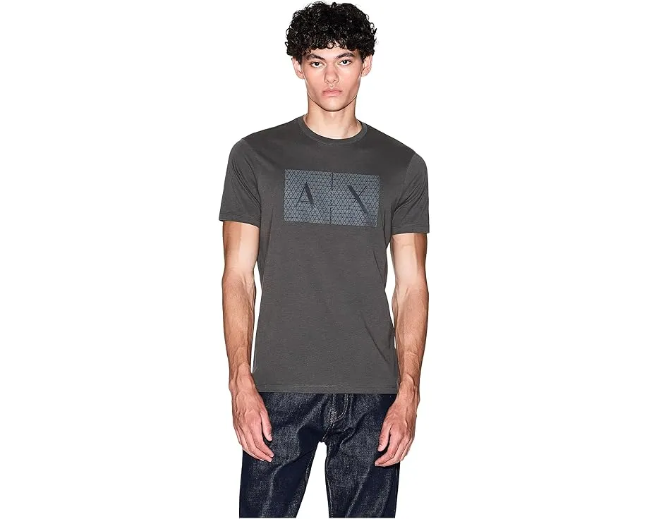 Приталенная футболка Slim Fit Box Logo с логотипом Armani Exchange