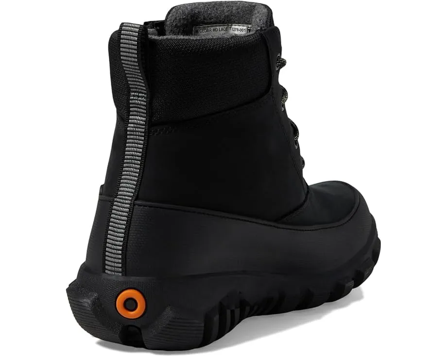 Ботинки Bogs Cedar Mid Lace на шнуровке с кожаным верхом и рейтингом комфорта до -25°C