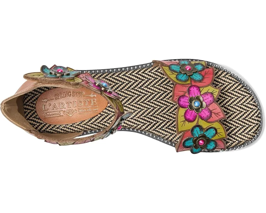 Сандалии L'Artiste by Spring Step Cruzer с аппликациями и клиновидным каблуком