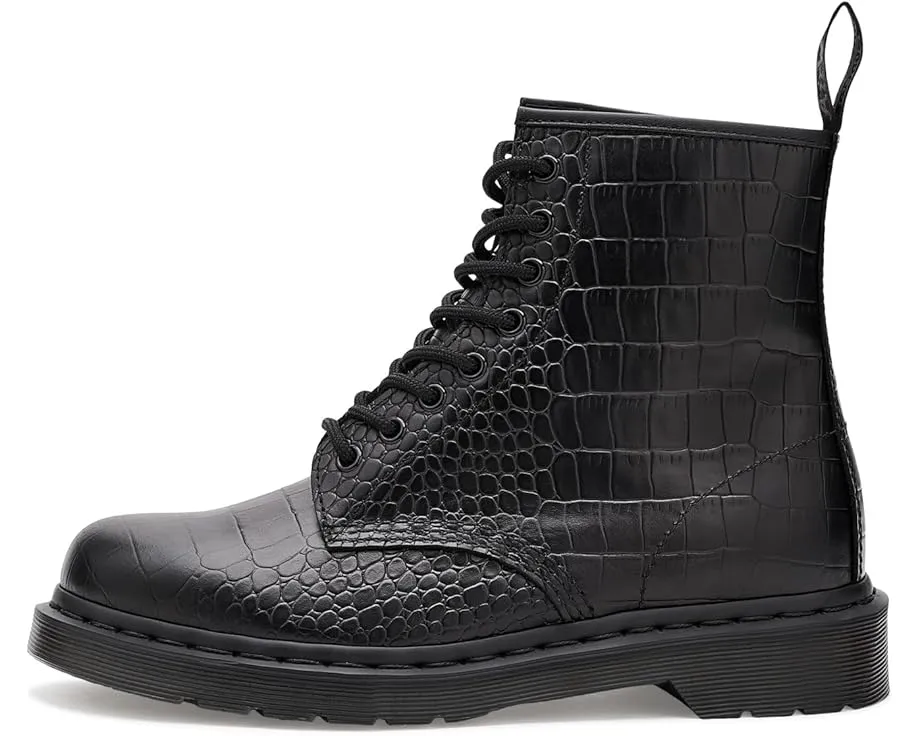 Ботинки Dr. Martens 1460 Croco с тиснением под крокодила на платформе
