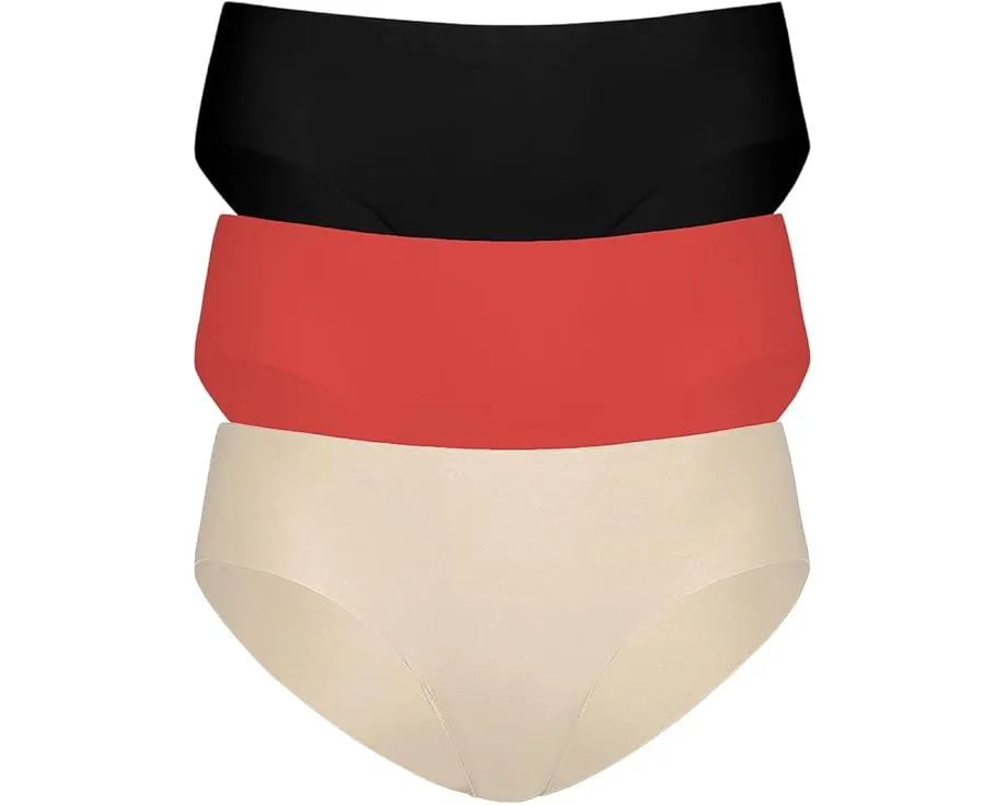 Набор из трех хлопковых бикини Commando с необработанными краями