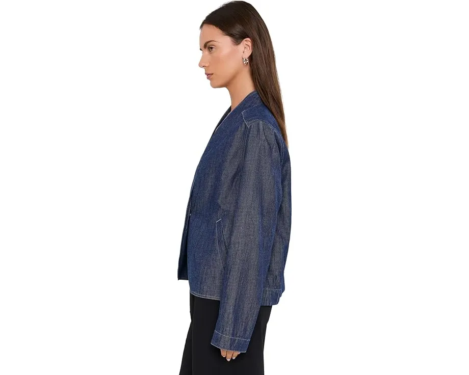 Куртка Eileen Fisher Lightweight Organic Cotton Denim Curved Front джинсовая