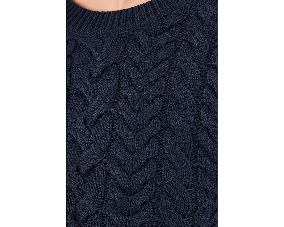 Splendid свитер Annabella Cable Sweater с кабельной вязкой и круглой горловиной