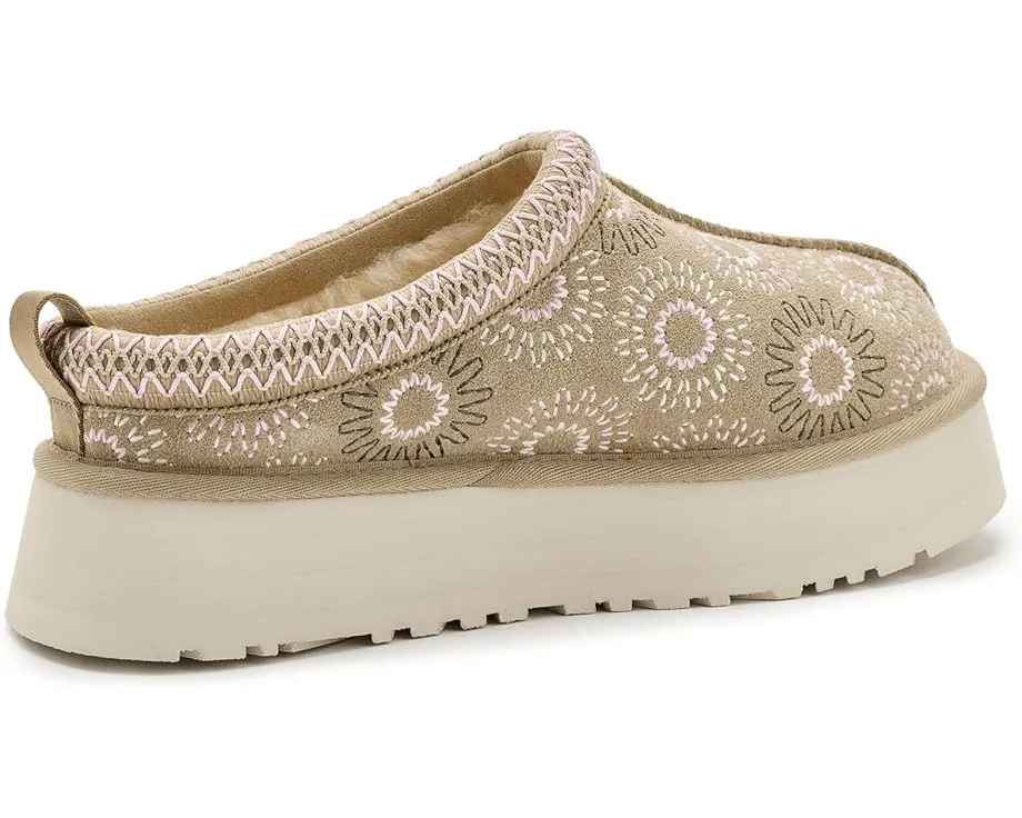 Тапочки UGG Tazz Sun Stitch с вышивкой и подкладкой из меха