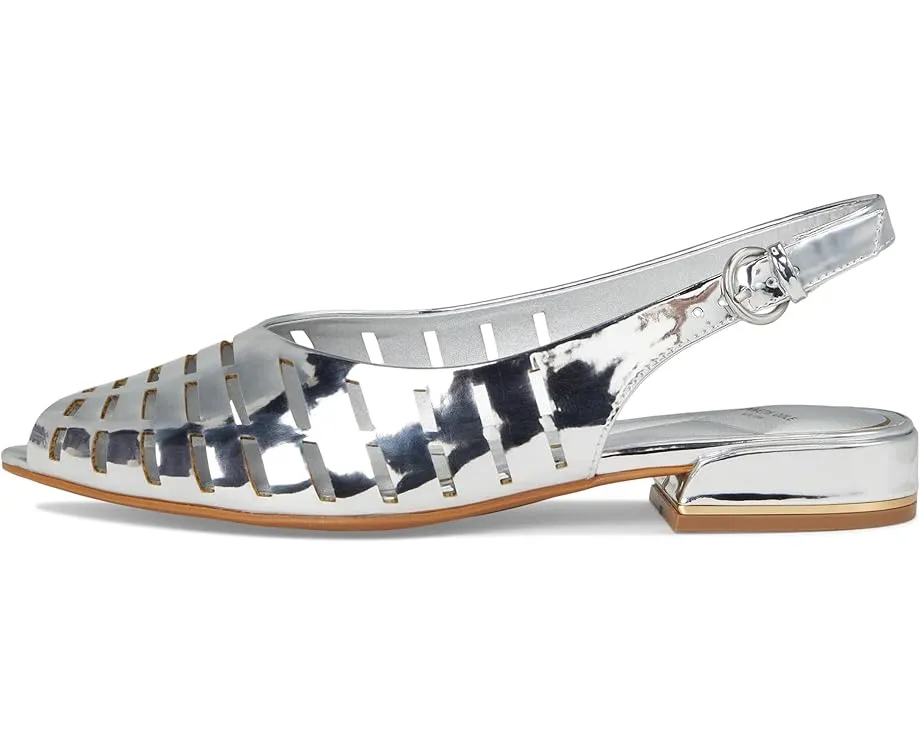 Босоножки Calabra с геометрической перфорацией на низком квадратном каблуке