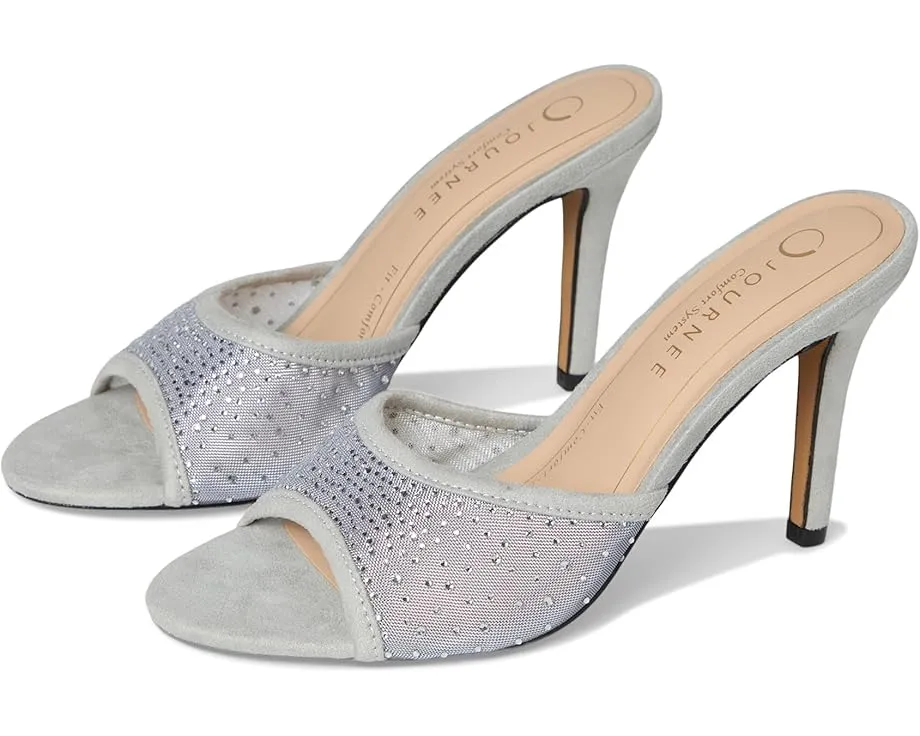 Босоножки на шпильке Journee Collection Hensley с открытым носком и стразами