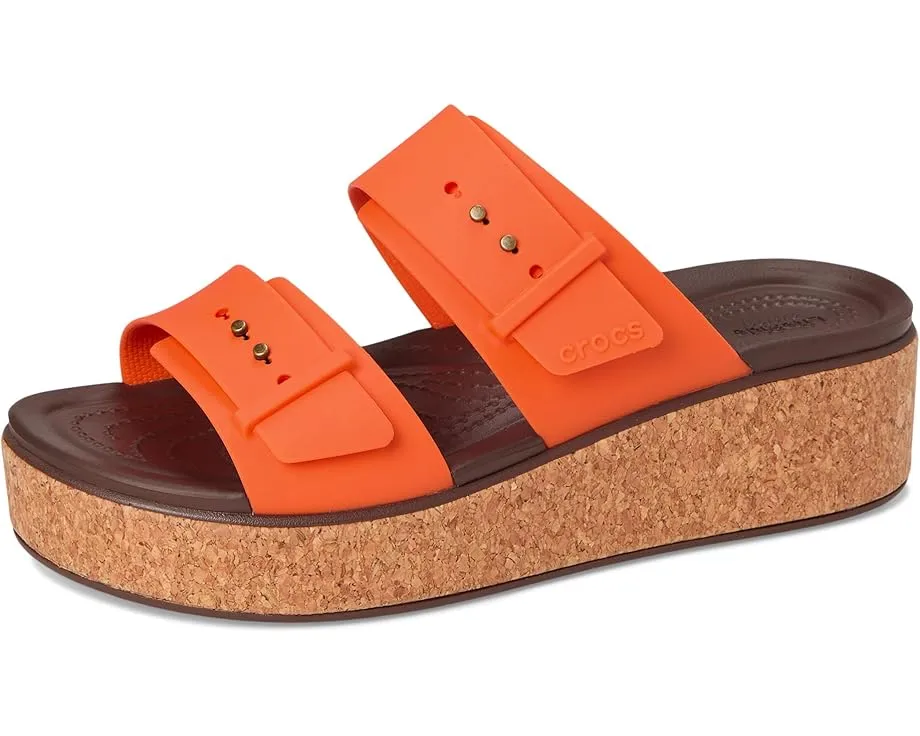 Сандалии Crocs Brooklyn Cork Buckle на пробковой платформе