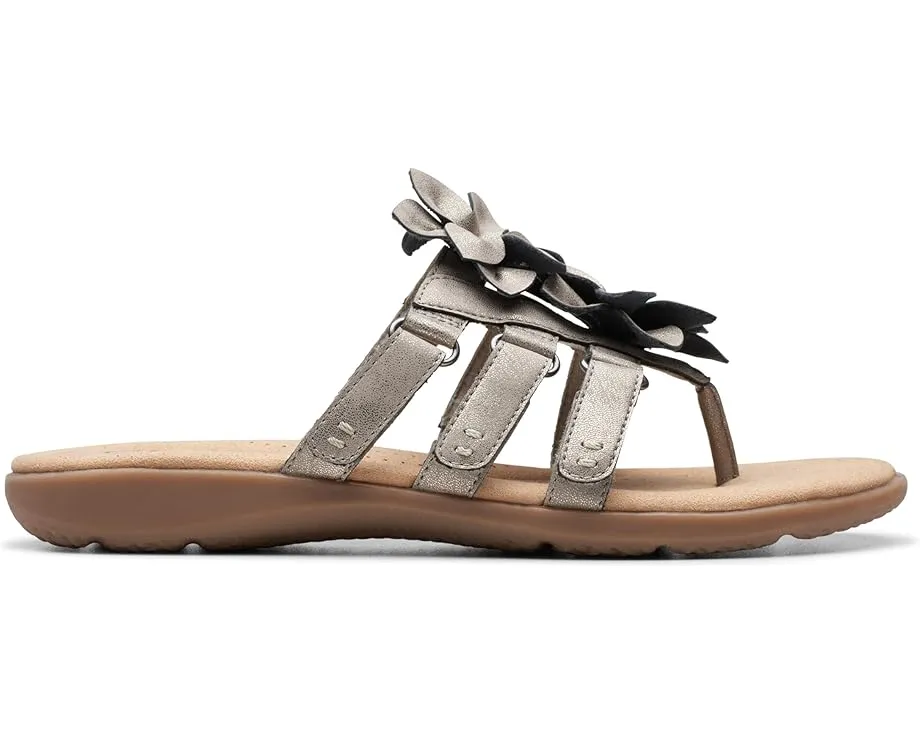 Сандалии Clarks Elizabelle Mae с кожаным верхом и цветочным декором