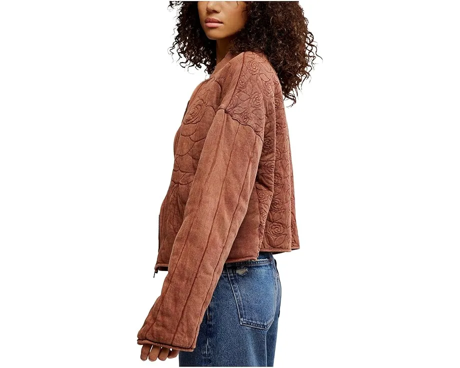 Свитшот Free People Rose с номерным принтом и пониженными плечами