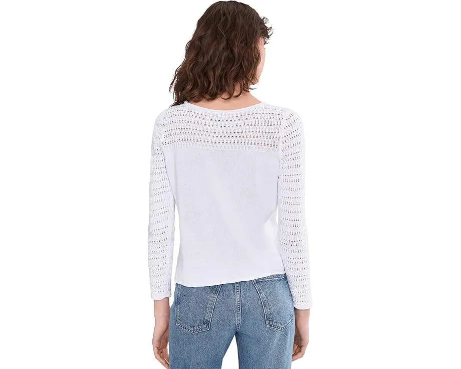 Свитер Placed Pointelle с ажурной вязкой и длинными рукавами NIC+ZOE