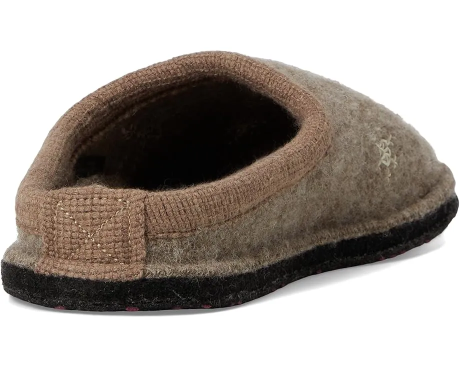 Тапочки Haflinger Snowman с вышивкой снежинок