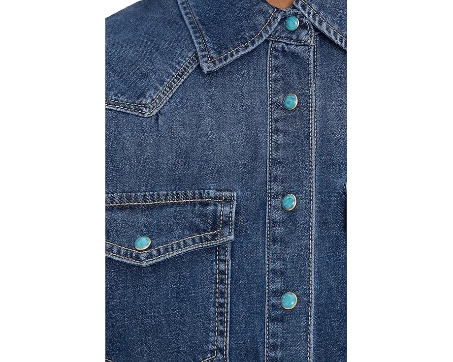 Джинсовая рубашка Liverpool Los Angeles в вестерн стиле приталенного кроя