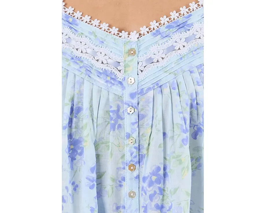 Eileen West халат из батиста с короткими рукавами на пуговицах