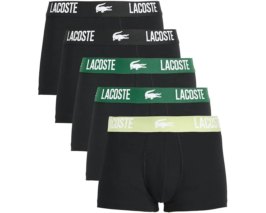 Трусы боксеры Lacoste 5 Pack Cotton Stretch Trunks с эластичным поясом