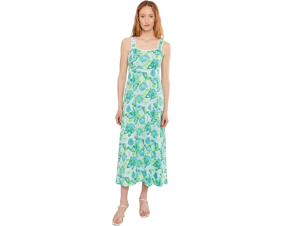 Платье миди Dwyer от Lilly Pulitzer с квадратным вырезом